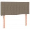 Cabeceira de cama tecido 100x5x78/88 cm cinzento-acastanhado 2