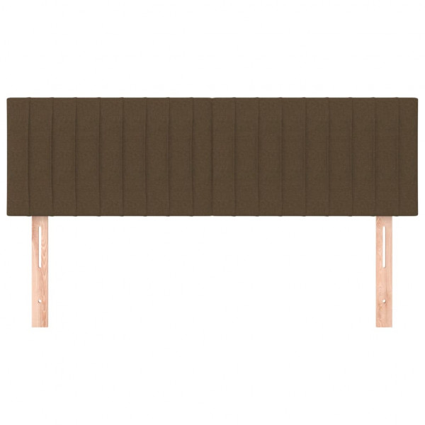 Cabeceira de cama 2 pcs tecido 72x5x78/88 cm castanho-escuro M 3