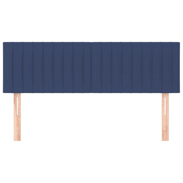 Cabeceira de cama 2 pcs tecido 72x5x78/88 cm azul M 3