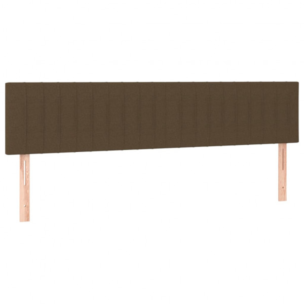 Cabeceira de cama 2 pcs tecido 100x5x78/88 cm castanho -escuro M 2