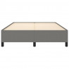 Estrutura de cama sem colchão 140x200 cm tecido cinzento-escuro 5