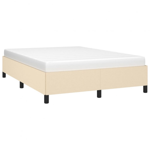 Estrutura de cama sem colchão 140x200 cm tecido cor creme M 3