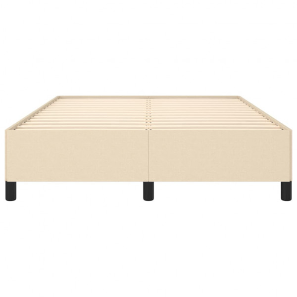 Estrutura de cama sem colchão 140x200 cm tecido cor creme M 5