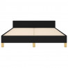 Estrutura de cama sem colchão 140x190 cm tecido preto 5