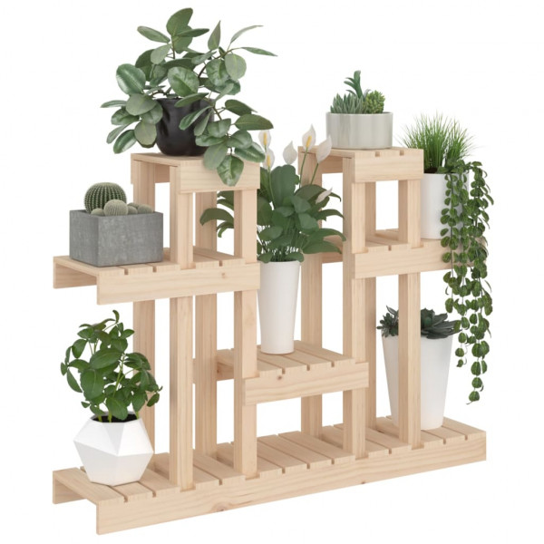 Soporte para plantas madera maciza de pino 104.5x25x77.5 cm M 4
