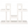 Soporte para plantas madera maciza pino blanco 104.5x25x77.5 cm 5