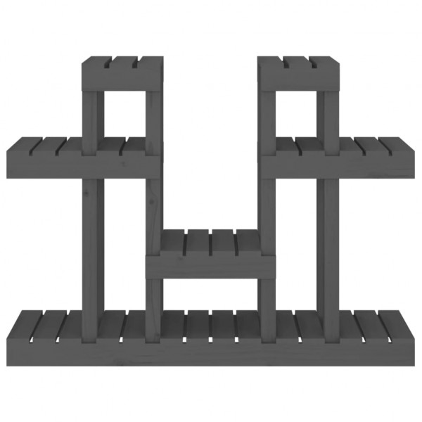 Suporte para plantas 104.5x25x77.5 cm pinho maciço cinzento M 5