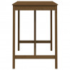 Mesa alta de bar madera maciza de pino marrón miel 140x80x110cm 4