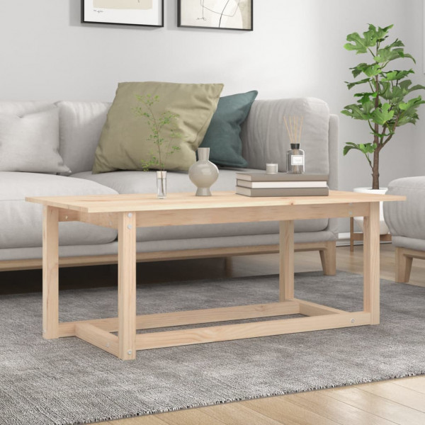 Mesa de centro de madera maciza de pino 110x55x45 cm D