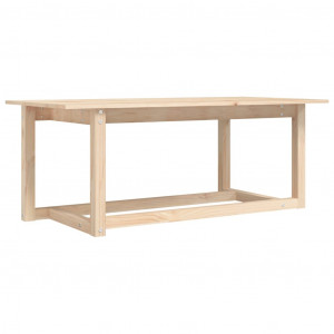 Mesa de centro de madera maciza de pino 110x55x45 cm H