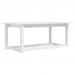 Mesa de centro 110x55x45 cm madeira de pinho maciça branco H