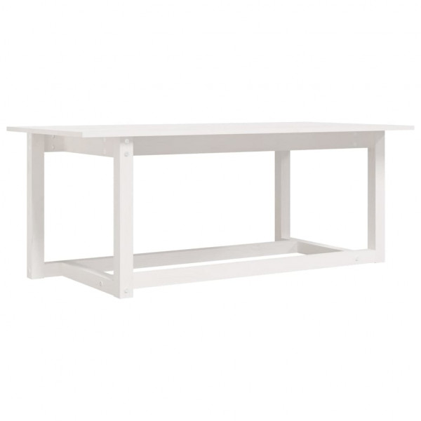 Mesa de centro de madera maciza de pino blanco 110x55x45 cm M 2