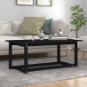 Mesa de centro de madera maciza de pino negro 110x55x45 cm 1
