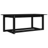 Mesa de centro de madera maciza de pino negro 110x55x45 cm 2