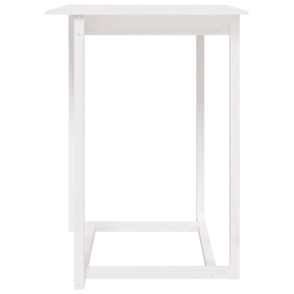 Mesa de bar 80x80x110 cm madeira de pinho maciça branco M 3