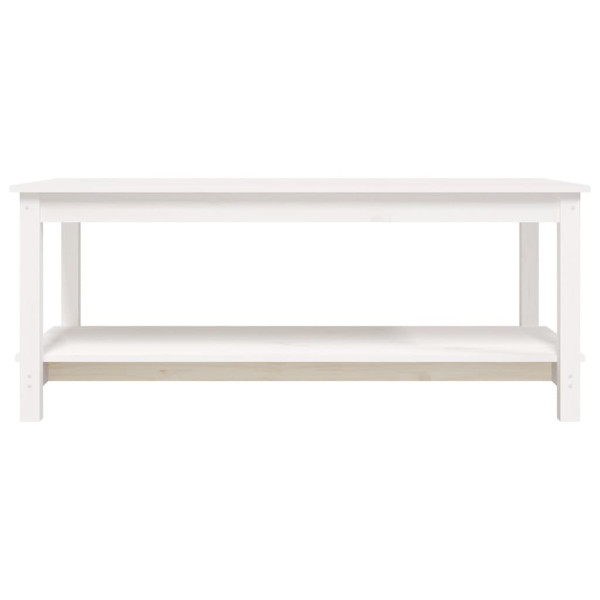 Mesa de centro 110x55x45 cm madeira de pinho maciça branco M 5