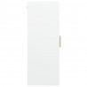 Armario de pared colgante blanco 69.5x34x90 cm 4