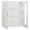 Armario de pared colgante blanco 69.5x34x90 cm 5