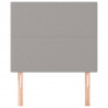 Cabeceira de cama 2 pcs tecido 100x5x78/88 cm cinzento-claro 3