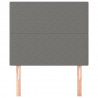 Cabeceira de cama 2 pcs tecido 100x5x78/88 cm cinzento-escuro 3