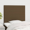 Cabeceira de cama 2 pcs tecido 100x5x78/88 cm castanho -escuro 1