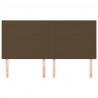 Cabeceira de cama 4 pcs tecido 80x5x78/88 cm castanho-escuro 3