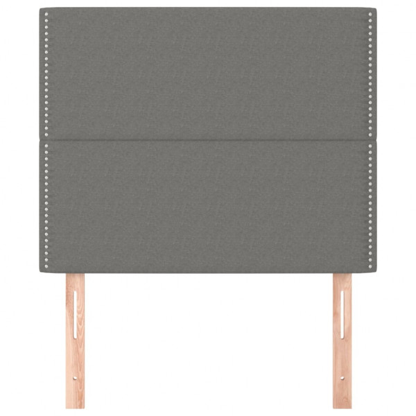 Cabeceros 2 unidades de tela gris oscuro 80x5x78/88 cm M 3