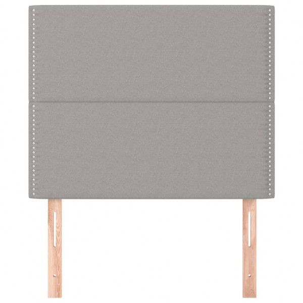 Cabeceros 2 unidades de tela gris claro 100x5x78/88 cm M 3