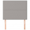Cabeceira de cama 2 pcs tecido 100x5x78/88 cm cinzento-claro 3