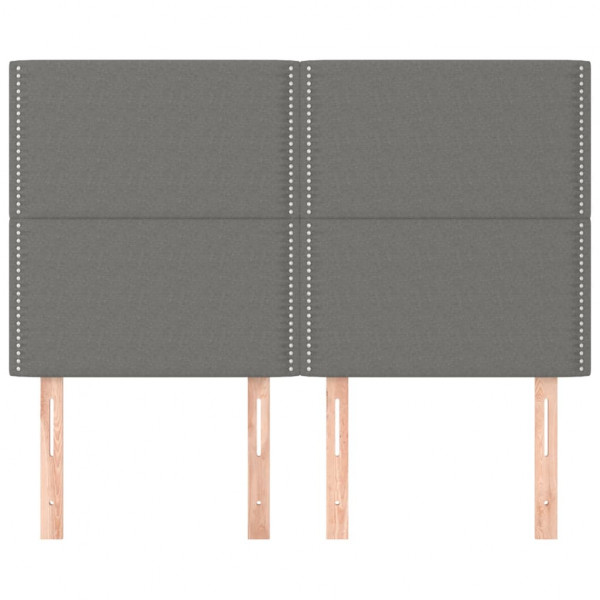 Cabeceros 4 unidades tela gris oscuro 72x5x78/88 cm M 3