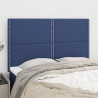 Cabeceira de cama 4 pcs tecido 72x5x78/88 cm azul 1