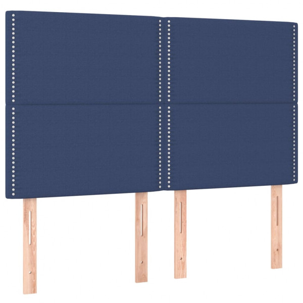 Cabeceros 4 unidades tela azul 72x5x78/88 cm M 2