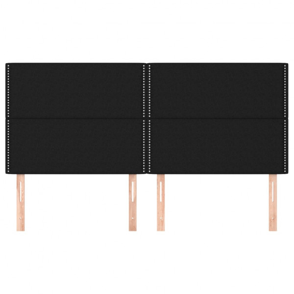 Cabeceros 4 unidades de tela negro 100x5x78/88 cm M 3