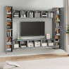 Set de muebles para TV 10 pzas madera contrachapada gris Sonoma 3
