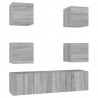 Set de muebles para TV 6 pzas madera contrachapada gris Sonoma 2