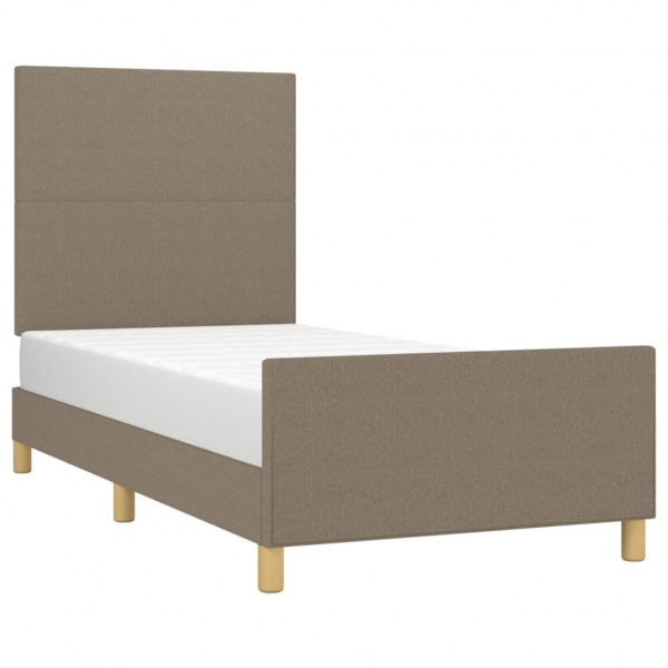 Estrutura cama sem colchão 90x200 cm tecido cinza-acastanhado M 3