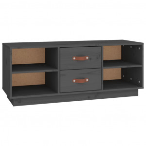 Mueble de TV de madera maciza de pino gris 100x34x40 cm H