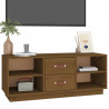 Mueble de TV madera maciza de pino marrón miel 100x34x40 cm 4