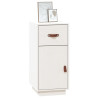 Aparador de madera maciza de pino blanco 34x40x75 cm 4