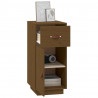 Aparador de madera maciza de pino marrón miel 34x40x75 cm 5