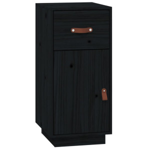 Aparador de madera maciza de pino negro 34x40x75 cm H