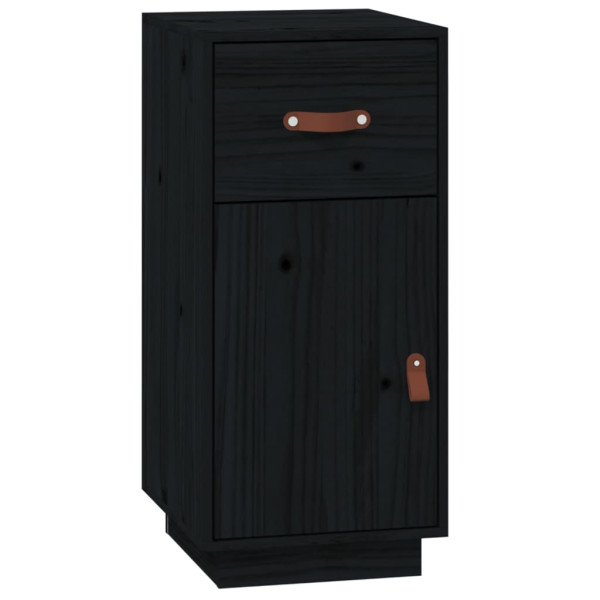 Aparador de madera maciza de pino negro 34x40x75 cm M 2