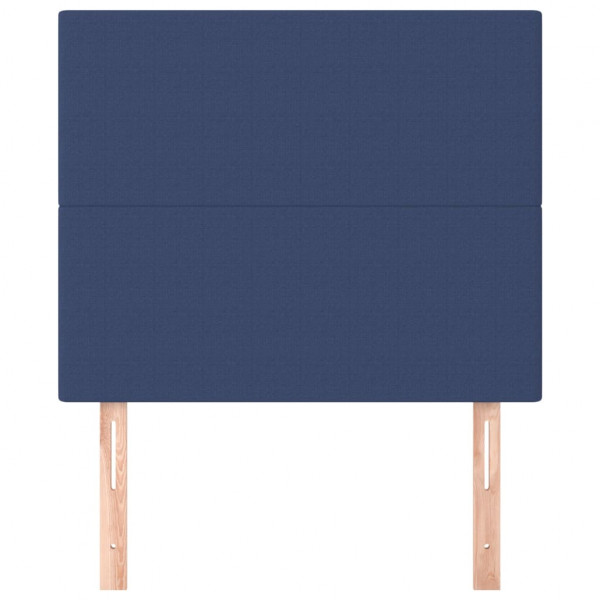 Cabeceira de cama 2 pcs tecido 90x5x78/88 cm azul M 3