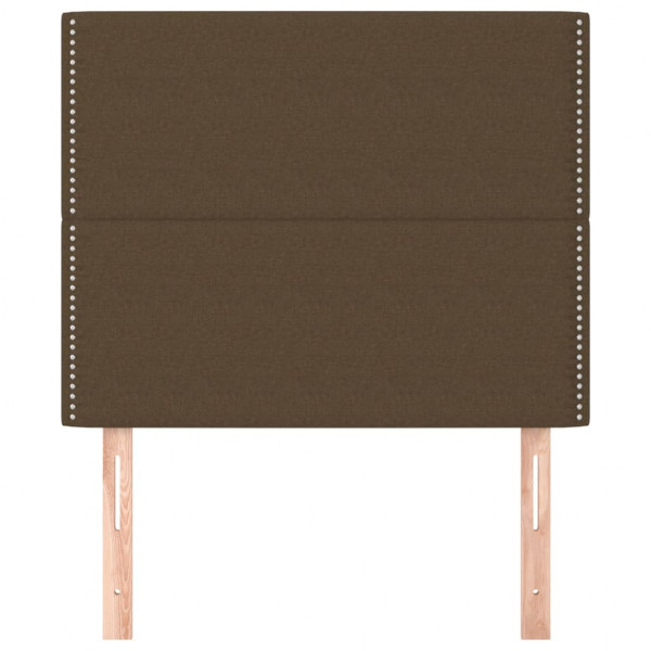 Cabeceros 2 unidades de tela marrón oscuro 90x5x78/88 cm M 3