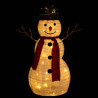 Muñeco de nieve decorativo de Navidad con LED tela lujosa 60 cm 4