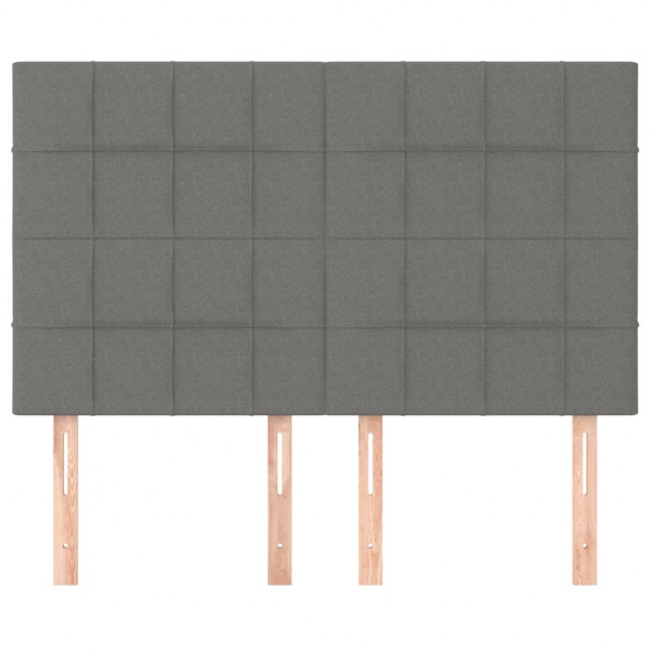 Cabeceros 4 unidades tela gris oscuro 72x5x78/88 cm M 3