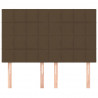 Cabeceira de cama 4 pcs tecido 72x5x78/88 cm castanho-escuro 3