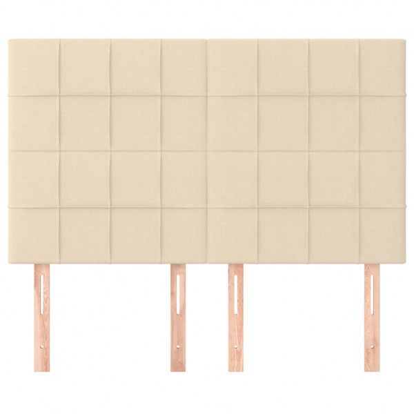 Cabeceira de cama 4 pcs tecido 72x5x78/88 cm creme M 3