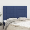 Cabeceira de cama 4 pcs tecido 72x5x78/88 cm azul 1