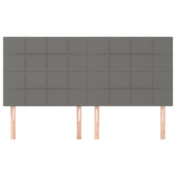 Cabeceros 4 unidades de tela gris oscuro 80x5x78/88 cm M 3